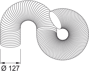 FLEXIBLE ROUND TUBE TCF 130 L=1,5 M.