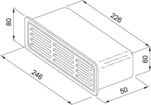 RECTANGULAR LOUVRED GRILLE GRE