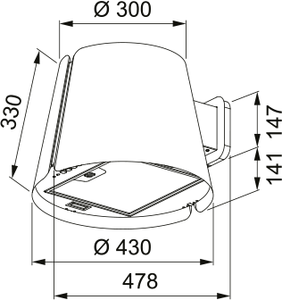 HOOD BEAT WALL F42 WH MATT